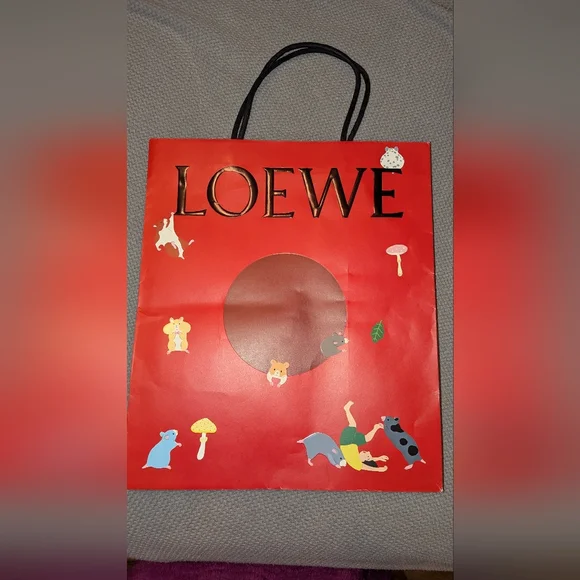 LOEWE Shopping Bag Shopper Suna Fujita Japan Limited Rare Red GUC