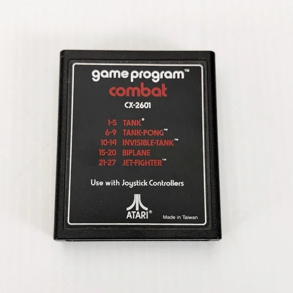 Vintage Atari 2600 CX-2601 Combat Multiplayer Shooter Video Game Only
