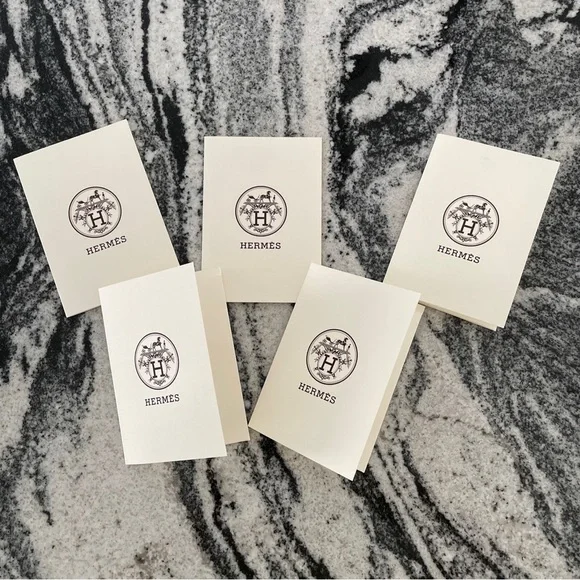Hermes New Authentic Empty Envelope Receipt Holder lot of 5