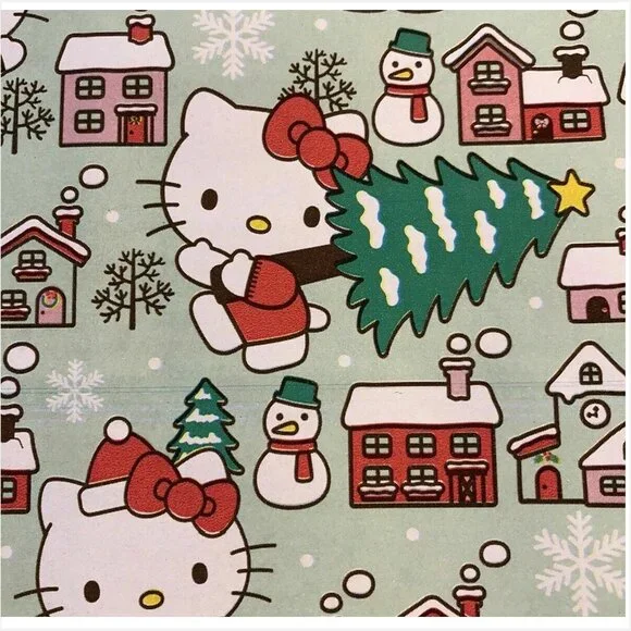 Hello Kitty by Sanrio Christmas Wrapping Paper 3ft x 2yds (20 sf) New in Package