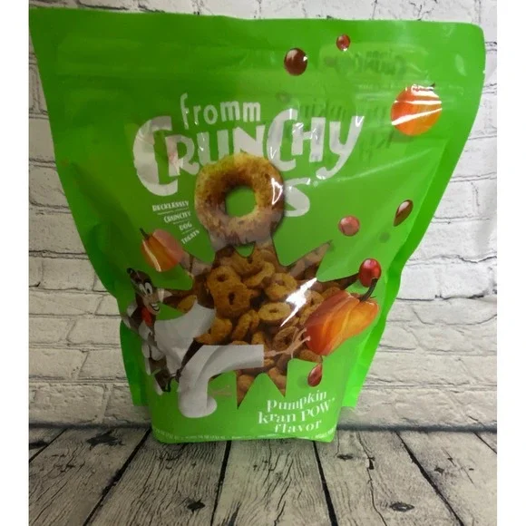 Fromm Crunchy O's 26 oz Dog Treats Pumpkin Kran Pow Flavor Dog Treats