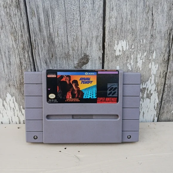 Rival Turf - Authentic Super Nintendo‎ Game SNES Not Tested