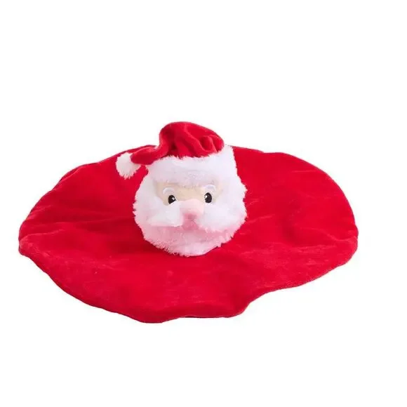 Merry & Bright Santa Squeaky Crinkle Blanket Plush Dog Toy Red Shake Play‎ New