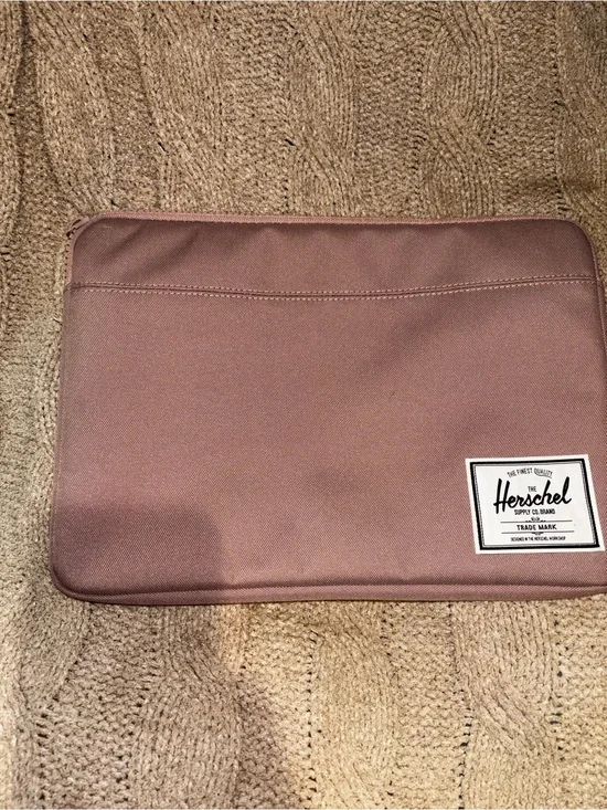 Herschel Supply Company Mauve Canvas Padded Laptop Sleeve 13”