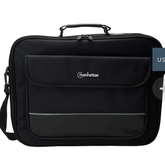 Manhattan Top Load Laptop / Briefcase Bag in Black 17.3” NWT