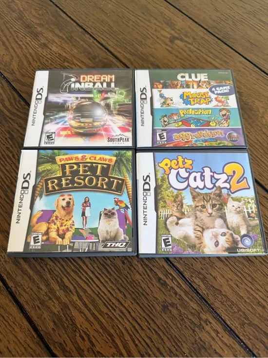 Lot of Nintendo DS Games Pets Petz Pet Resort Dream Pinball Clue Perfection