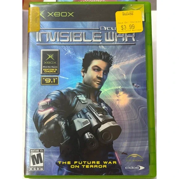 XBOX‎ Deus Ex Invisible War Game Disc Case Manual Included