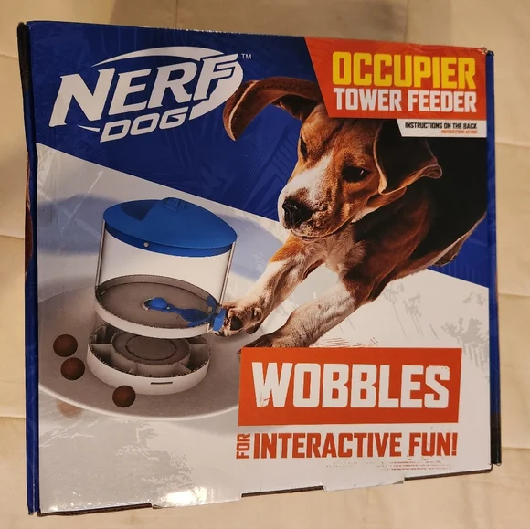 Nerf Dog Occupier Tower Feeder, New In Box, Interactive Toy, Durable