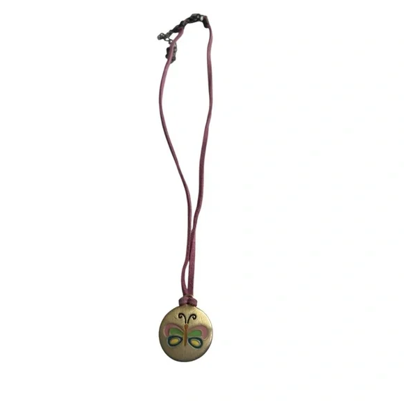Lia Sophia Necklace Pendant Butterfly Flower Reversible
