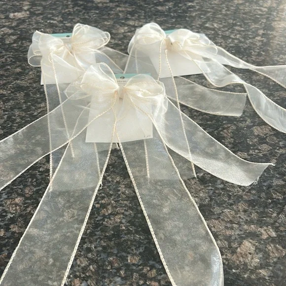 CELEBRATE IT CHIFFON BOW SET OF 3 NWT