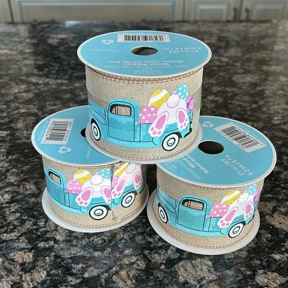 CELEBRATE IT EASTER WIRED RIBBON LOT OF 3 NWT