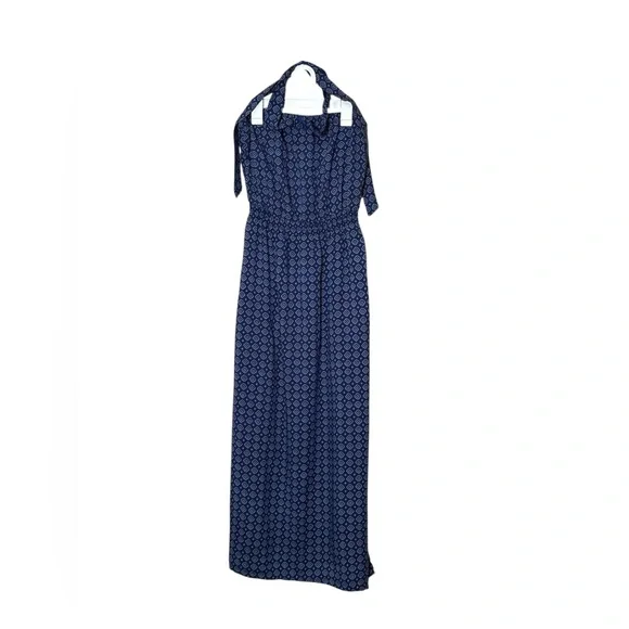 Abercrombie & Fitch Navy Patterned Maxi Dress,size L
