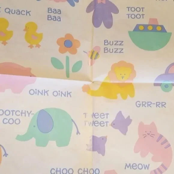Vintage baby animal gift wrap