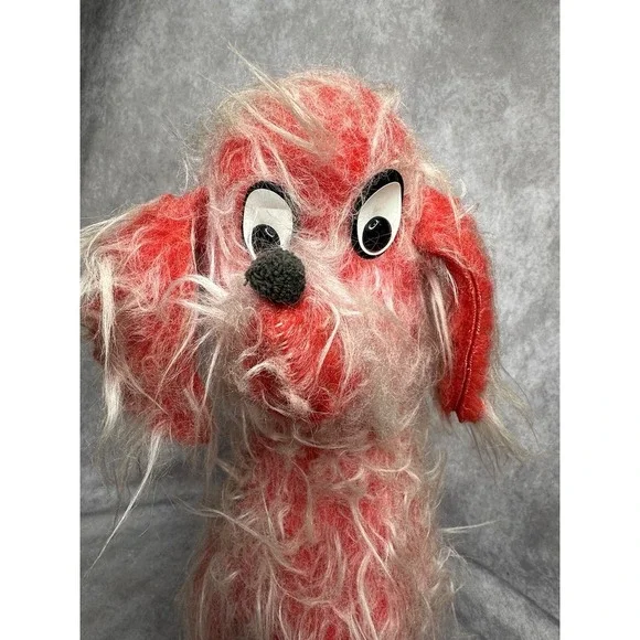 Vintage Fable Toy Plush Red‎ Dog Carnival Fair Scruffy Plush