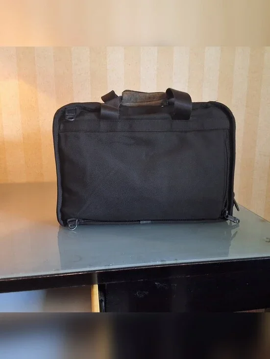 TUMI 26180DH Expandable Organizer Laptop Briefcase Black Ballistic Nylon Bag