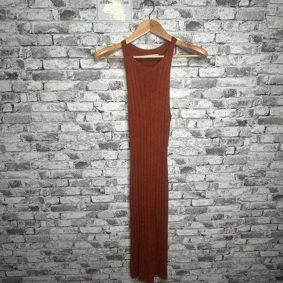 EUC Abercrombie & Fitch Knit Brown BodyCon Sleeveless Dress Size Small