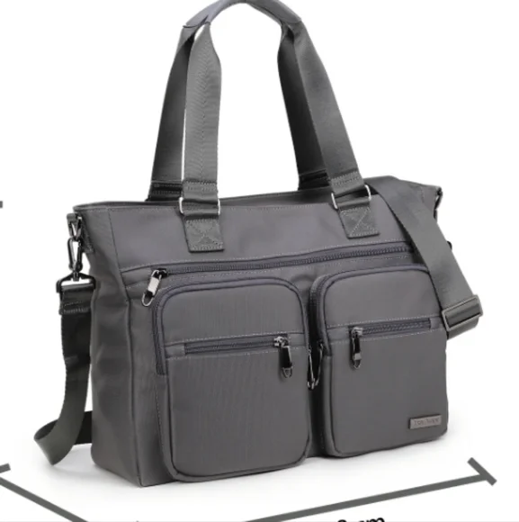 La Packmore Professional Laptop Tote Work Bag in Charcoal