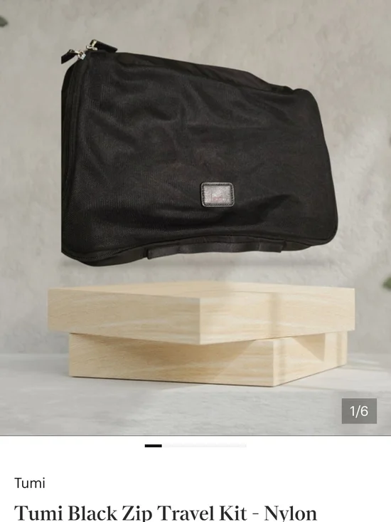 Tumi Black Nylon Travel Toiletry Kit