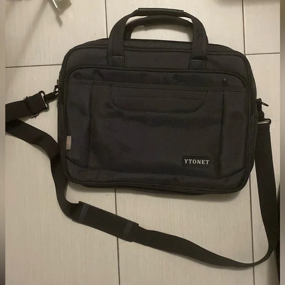 Men Black shoulder bag laptop bag bodycross bag