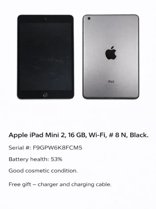 Apple iPad Mini 2 16GB Wi-Fi Black # 8N