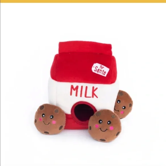 Zippypaws interactive puzzle DOG toy Milk and Cookies