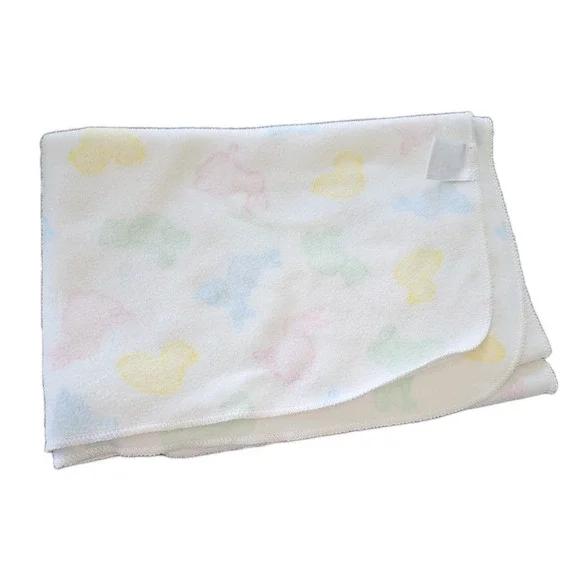 Martha‎ Stewart Everyday Fleece Baby Blanket Animals Multicolored Retro 46