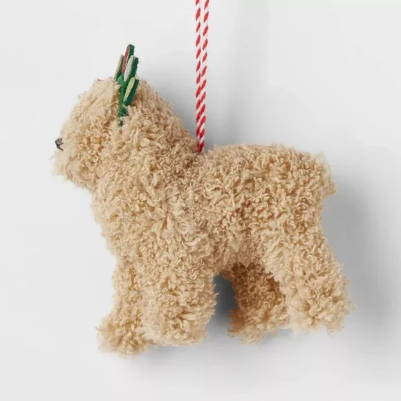 Goldendoodle Dog Headband Ornament Felted Wool Target Wondershop