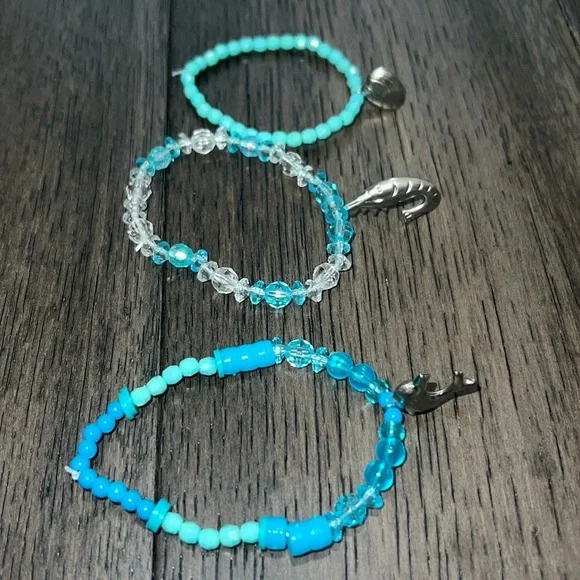 New homemade beaded ocean bracelet set