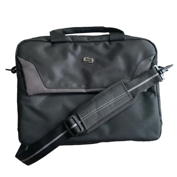 Solo New York EUC Padded 14” Laptop Black Shoulder Bag Briefcase
