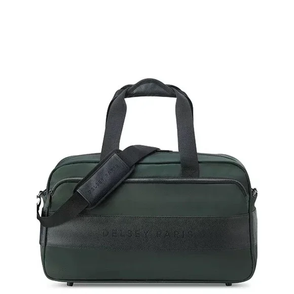 Delsey Paris Men's Dark Green Laptop Weekender Bag duffel bag, luggage