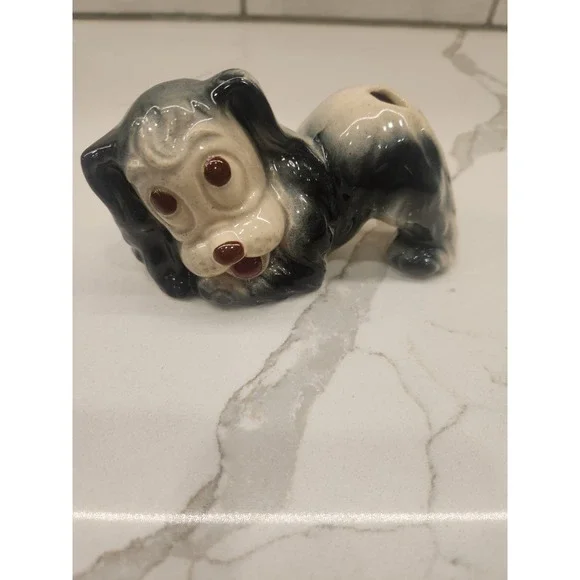Vintage 1950s Shawnee Blue-Green Puppy Dog Cocker Spaniel Air Freshener Figurine