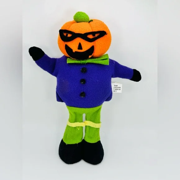 Target Halloween Standing Plush Figure JOL Pumpkin Man 2011 Retired Decor 12”