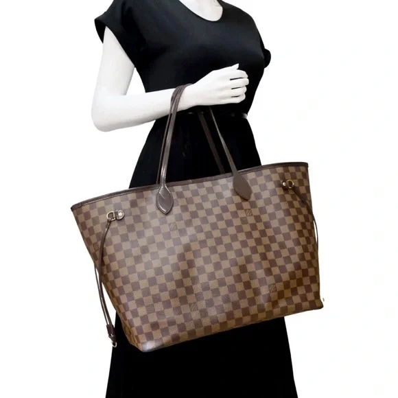 LOUIS VUITTON Damier Ebene Neverfull GM Red Interior Dust Bag Organizer