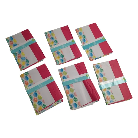 Easter Tissue Paper 6-Pack For Gift Bags Boxes 12 Sheets 20
