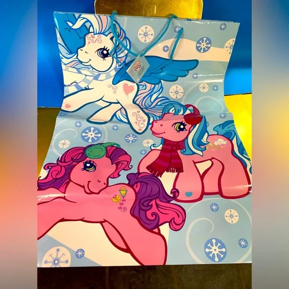 MY LITTLE PONY NWT VTG 2005 GIANT SIZE GIFT BAG -HANDLES & TAG APPROX 17”x24”x8”