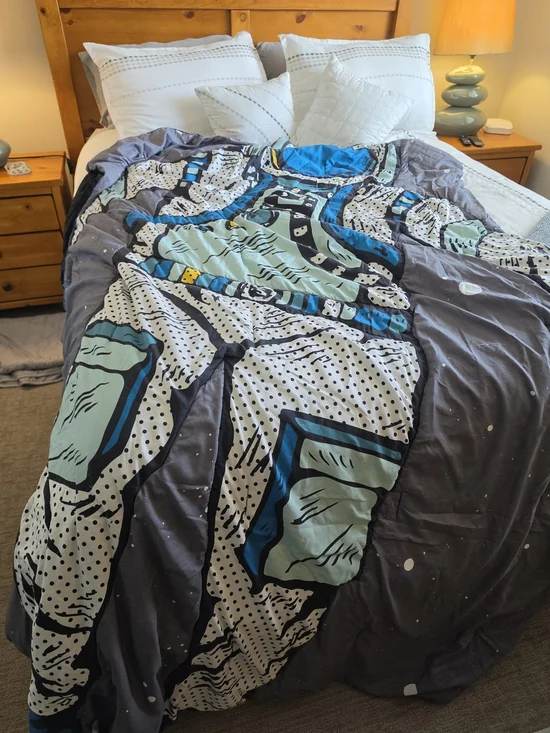 Target Astronaut Graphic Comforter - Gray, Teal & Blue