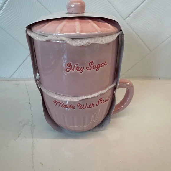 Target Valentines Day Sugar Creamer Set NWT pink tea coffee