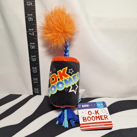 NWT Bark O-K Boomer Dog Toy XS-S