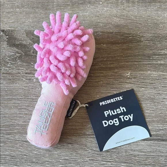 Tangle Teezer Pink Plush Dog Toy