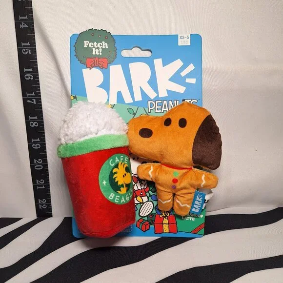 NWT Bark Gingersnoop Latte Dog Toy S