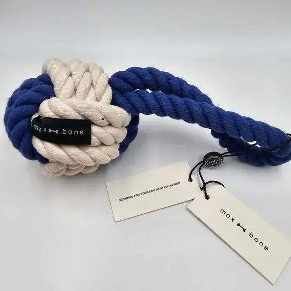 Max Bone Rope Dog Toy‎ Canine Chew Toy