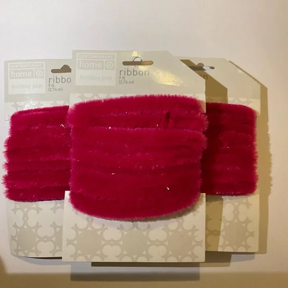 Target | Ribbon | Cool Magenta Wired Fuzzy Ribbon