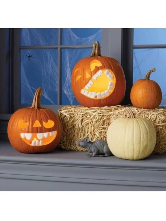 Target 10pc Silly Push In Teeth Carving Halloween Decorative Prop Kit