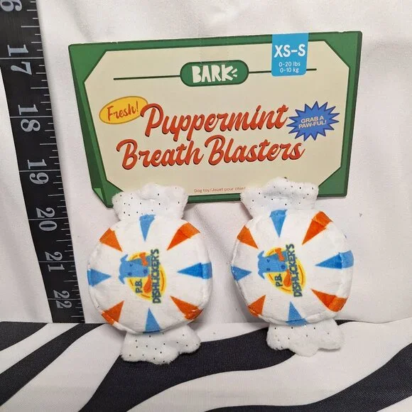 NWT Bark Puppermint Breath Blasters Dog Toy XS-S
