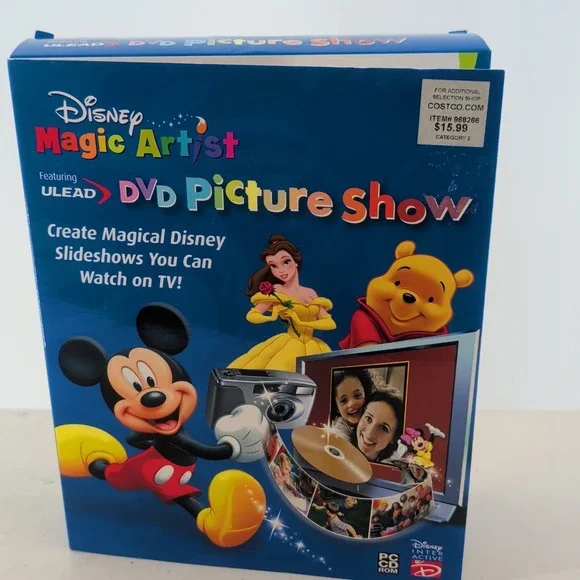 NWB Disney Magic Artist #968266 DVD Picture Show CD-Rom Win. 98‎ SE/ME/2000/XP