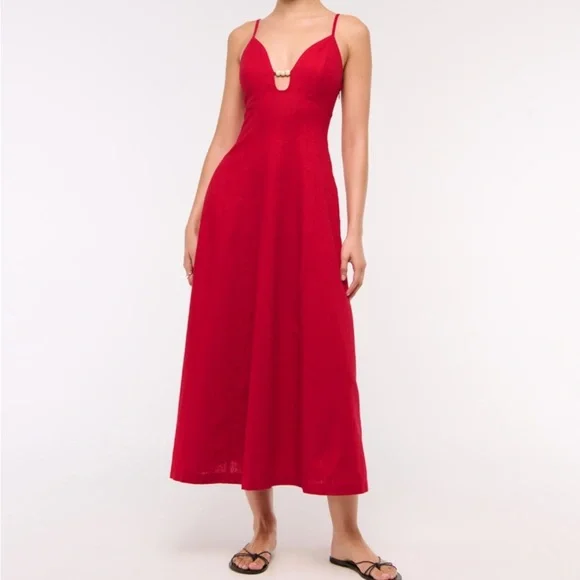 Abercrombie & Fitch Scarlet Dress with Bead Accent