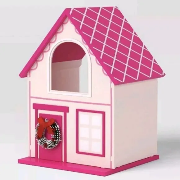 New Target FEATHERLY FRIENDS Christmas Pink Wood House Wondershop, 2024