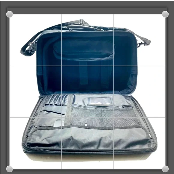 Dell 17”x13” Business Travel Laptop Padded Bag Premium Black canvas Deluxe
