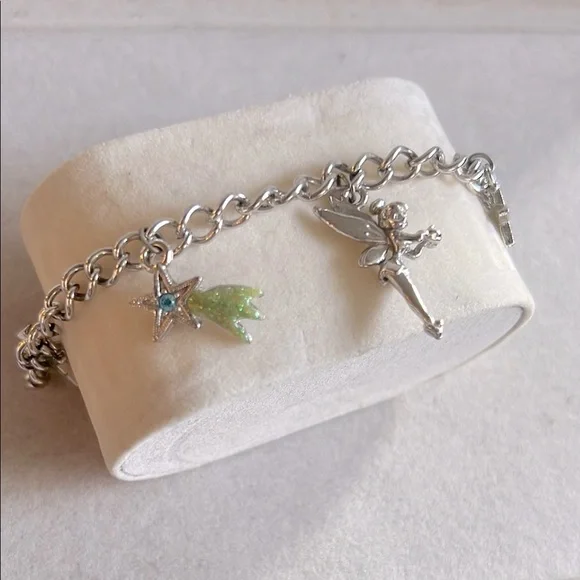 Silver Charm Bracelet with Fairy and Star