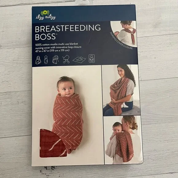 Itzy Ritzy‎ breastfeeding boss muslin nursing blanket NEW